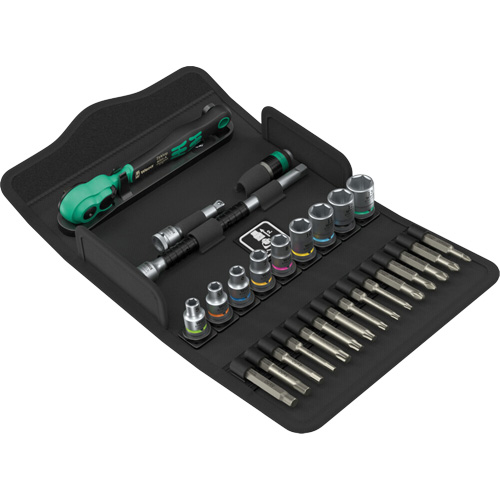 SA 14 Zyklop Comfort Ratchet Set with Reversing Lever, 28 Pcs, 1/4" Drive Size Equipex