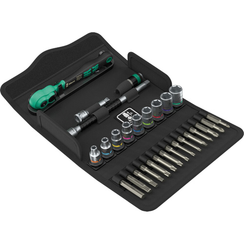 Jeu de cl&eacute; &agrave; cliquet SA 15 Zyklop Comfort avec levier dinversion, 28 Mcx, Prise de 1/4" Equipex
