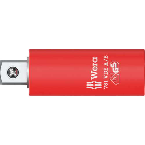 A/B VDE Insulated Connector, 1/4" Drive, 3/8" Socket, 2.78" L, Ball Equipex