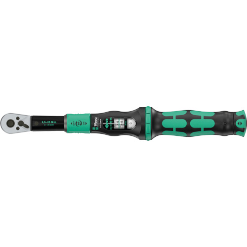 Cl&eacute; dynamom&eacute;trique Click-Torque Lock A 5 r&eacute;glable avec fonction Torque Lock, &agrave; cliquer, Entraînement 1/4" carr&eacute;, 1 - 18 lb-pi Equipex