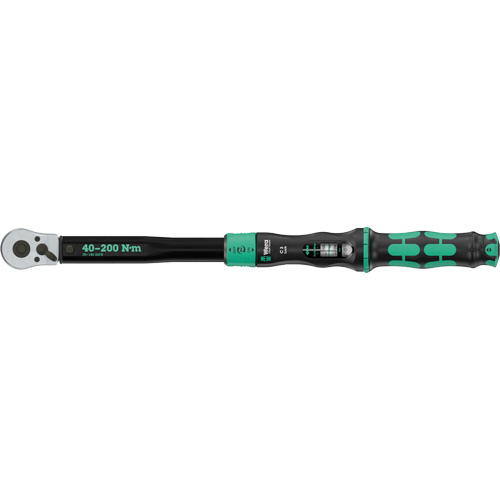 Cl&eacute; dynamom&eacute;trique Click-Torque Lock C 3 r&eacute;glable avec fonction Torque Lock, &agrave; cliquer, Entraînement 1/2" carr&eacute;, 30 - 146 lb-pi Equipex