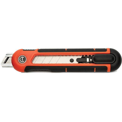 Couteau r&eacute;tractable &agrave; lame cassable de 18 mm, Acier, Prise en Plastique Equipex
