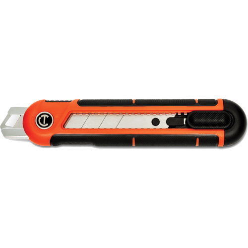 Couteau r&eacute;tractable &agrave; lame cassable de 25 mm, Acier, Prise en Plastique Equipex