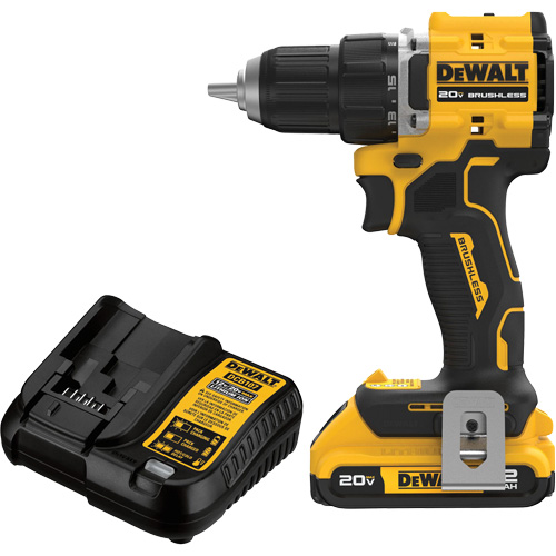 Ensemble visseuse-perceuse sans fil et sans balai ATOMIC COMPACT SERIES, Lithium-ion, 20 V, Mandrin 1/2" Equipex