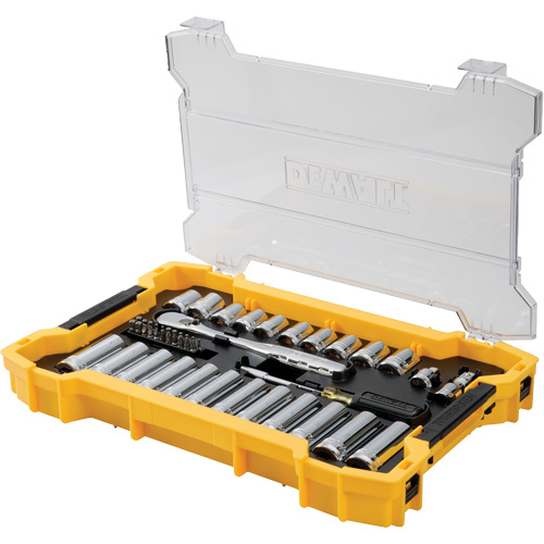 Jeu d'outils 3/8" & 1/2" pour m&eacute;canicien avec plateau & couvercle TOUGHSYSTEM 2.0 Equipex