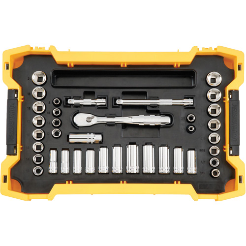 Jeu d'outils 3/8" & 1/2" pour m&eacute;canicien avec plateau & couvercle TOUGHSYSTEM 2.0 Equipex