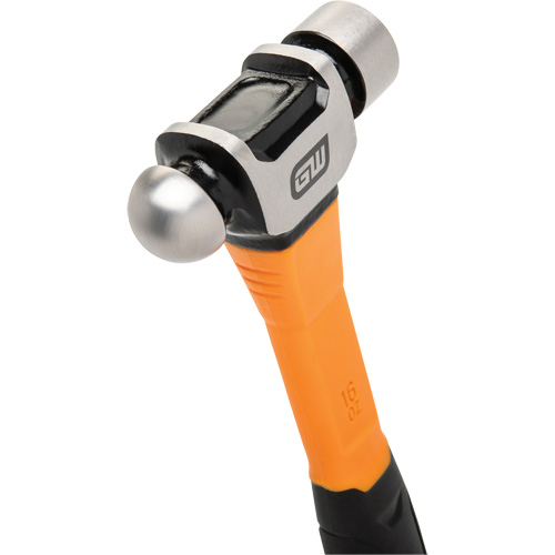 Marteau &agrave; panne ronde, Poids de la t&ecirc;te 16 oz, Face Ordinaire/Poli, Prise Fibre de verre Equipex