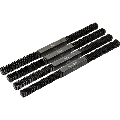 4-Piece Thread Restoring File Set, Square, 9" Equipex