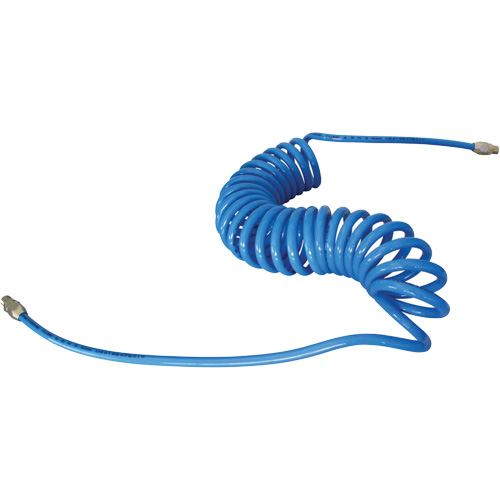 MAXAIR Coiled Hose, Air, 1/4" ID x 50' L, Polyurethane Equipex