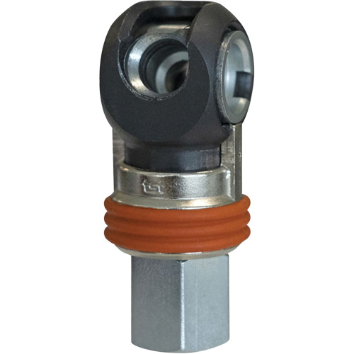 Raccord industriel rapide basculant TOPQUIK SC, Acier nickel&eacute;, 3/8", NPT femelle, 360 PSI Equipex