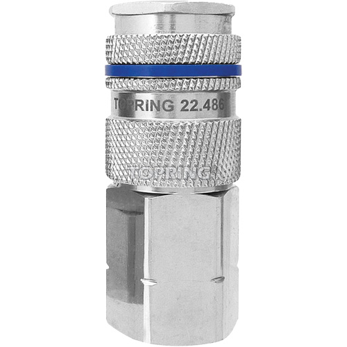 Raccord industriel rapide QUIKSILVER, Laiton nickel&eacute;, 1/2", NPT femelle, 500 psi Equipex