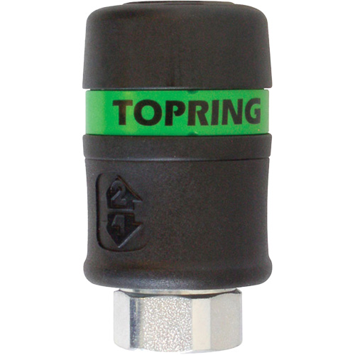 TOPQUIK Ultraflo 7.8 mm Quick Coupler, Polyester Composite, 3/8", Female NPT, 174 PSI Equipex