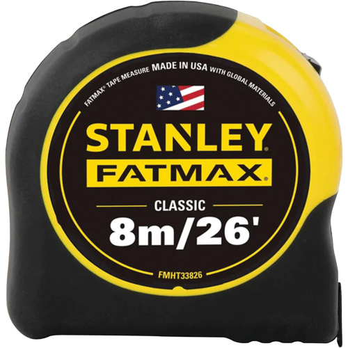 Ruban &agrave; mesurer FATMAX, 1-1/4" x 26'/8 m, Marques de goujon Imp&eacute;rial & m&eacute;trique Equipex