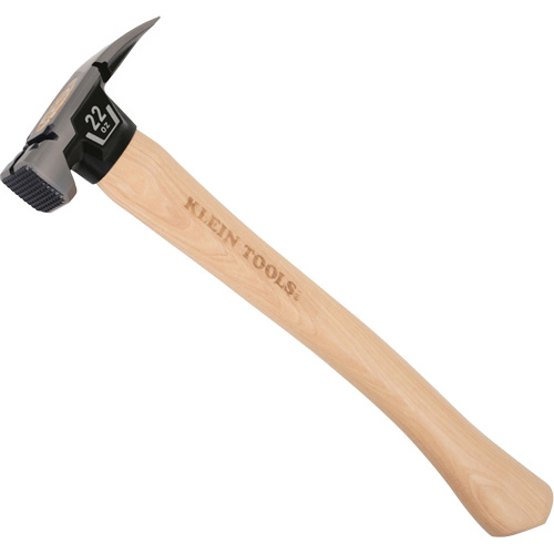 Milled Face Straight Claw Hammer, 22 oz., Wood Handle, 16-1/10" L Equipex
