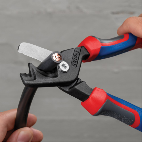 StepCut&reg; XL Cable Shears with KNIPEXTEND Handle, 9" Equipex