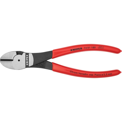 High Leverage Diagonal Cutting Pliers, 7-1/4" L Equipex