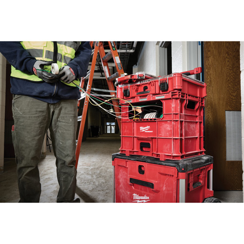 Bac distributeur de fils XL PACKOUT, 15-3/4" x 18-5/8" x 15", Noir/Rouge Equipex
