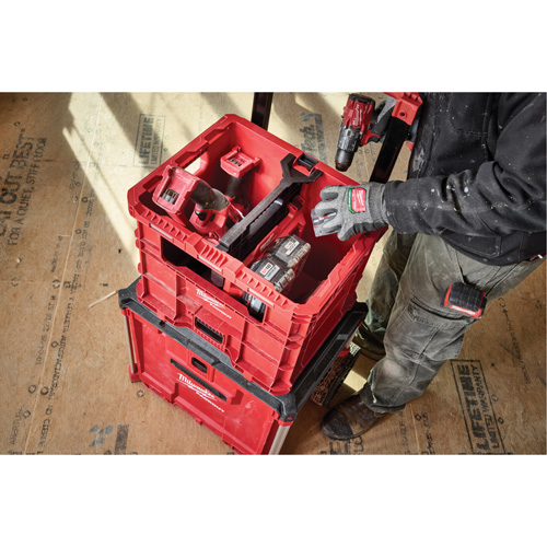 PACKOUT XL Crate, 15-3/4" x 18-5/8" x 15", Black/Red Equipex