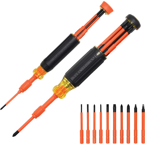 Ensemble de tournevis isol&eacute;s autoverrouillants 10-en-2 Equipex