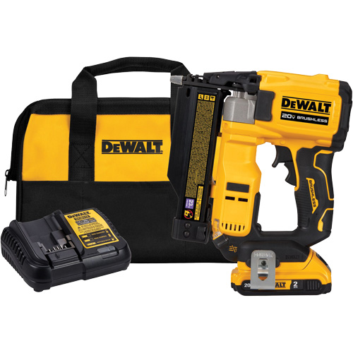 ATOMIC COMPACT SERIES Brushless Cordless 23 Ga. Pin Nailer Kit, 20 V, Lithium-Ion Equipex
