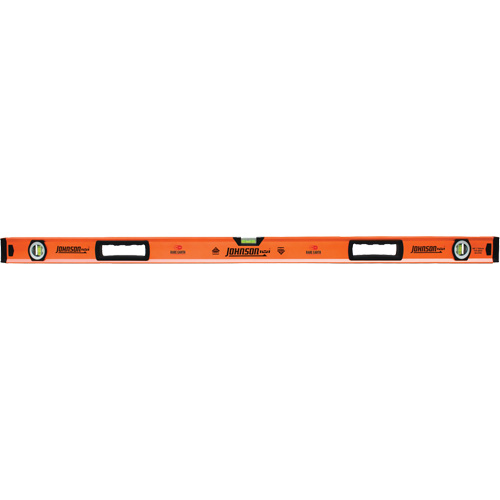 Level with Protective End-Caps, Box, 4' L, Aluminum, 3, Magnetic Equipex