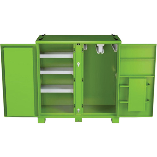 Onsite PPE Storage Cabinet, Steel, High-Visibility Lime Green Equipex