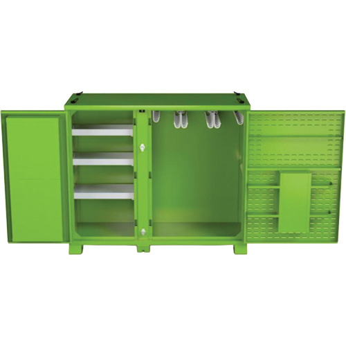 Ventilated Onsite PPE Storage Cabinet, Steel, High-Visibility Lime Green Equipex