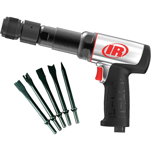 Heavy-Duty Air Hammer with Chisels, 21.8 CFM, 1/4" NPT, 2600 BPM, 3/4" x 3-3/4" (0.0mm x 0.0mm) Equipex