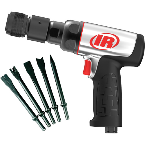 Heavy-Duty Air Hammer with Chisels, 16.2 CFM, 1/4" NPT, 3330 BPM, 3/4" x 2-1/2" (0.0mm x 0.0mm) Equipex