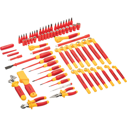 Jeu d'outils VDE isol&eacute;s, 1000 V, 72 M Equipex