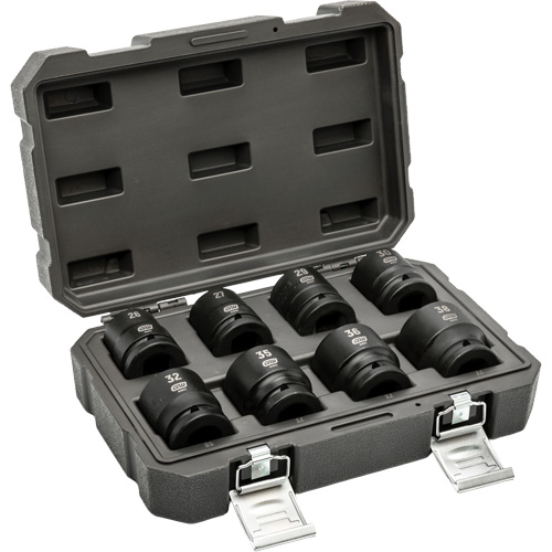 6-Point Metric Socket Set, 8 Pcs, Impact, 3/4" Drive Size Equipex