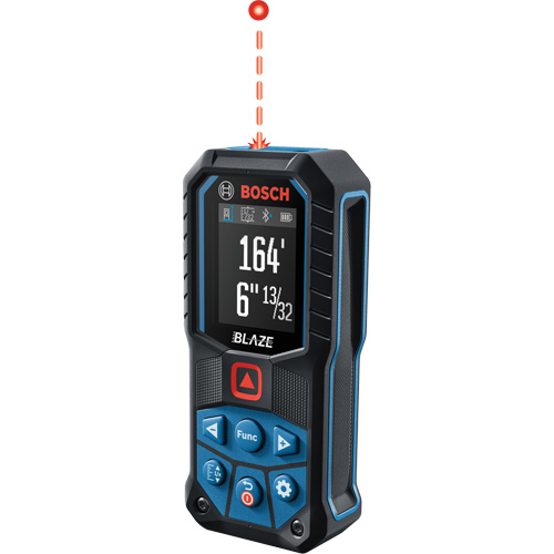BLAZE Red Beam Laser Measure, 0' - 165' (0 m - 50.2 m) Range, Digital (Electronic) Equipex