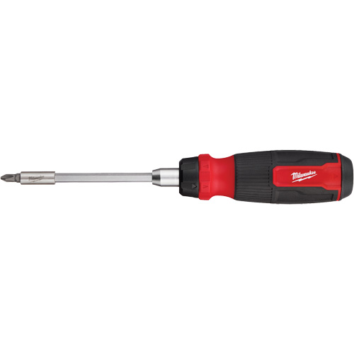 Tournevis &agrave; cliquet 14-en-1 &agrave; embouts multiples avec porte-embout de 1/4", 10-11/100" lo, Prise Coussin&eacute;e Equipex