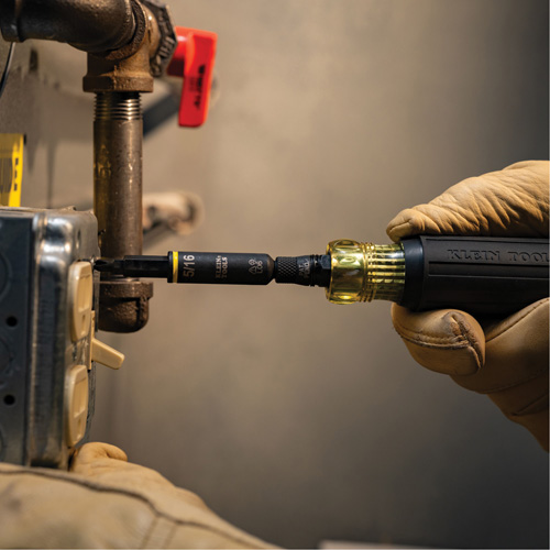 11-in-1 Impact Rated Multi-Bit Screwdriver/Nut Driver, 8" L, Cushion Grip Handle Equipex