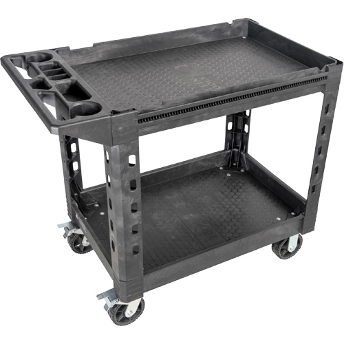 Chariot utilitaire MODbox, 0 tiroirs, 44-63/100" lo x 25-1/2" la x 39" h, Noir Equipex