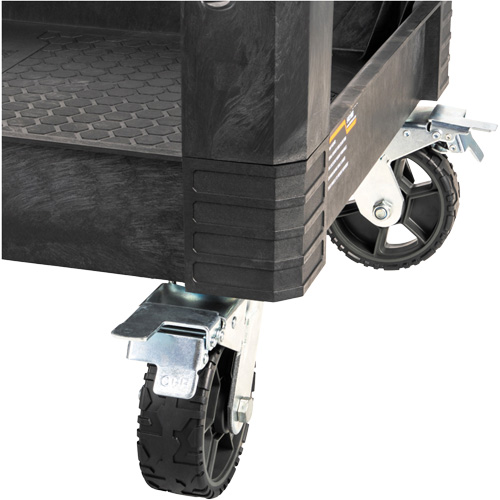 Chariot utilitaire MODbox, 0 tiroirs, 44-63/100" lo x 25-1/2" la x 39" h, Noir Equipex
