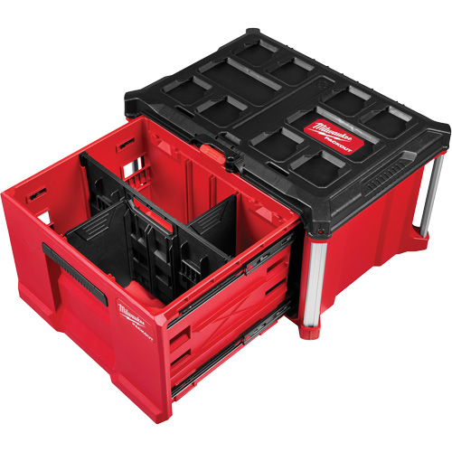 Boîte &agrave; outils avec un tiroir PACKOUT avec une capacit&eacute; de 50 lb, 16-3/10" x 22-1/5" x 14-3/10", Noir/Rouge Equipex