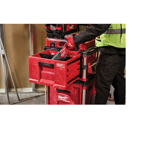 Boîte &agrave; outils avec un tiroir PACKOUT avec une capacit&eacute; de 50 lb, 16-3/10" x 22-1/5" x 14-3/10", Noir/Rouge Equipex