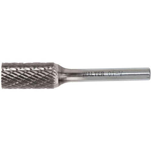 Fraise cylindrique en carbure &agrave; double coupe, 1/4" dia., 1/4" Tige, 5/8" Prof. de la coupe Equipex