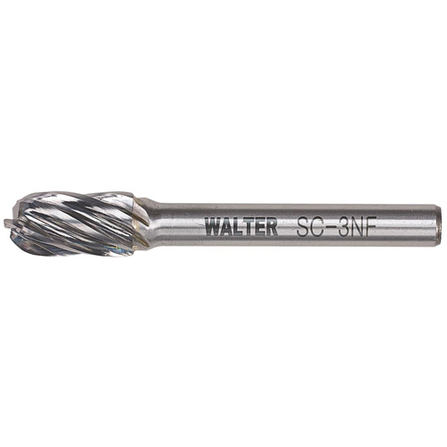 Fraise double au carbure avec tige cylindrique &agrave; pointe ronde, 1/2" dia., 1" profondeur de la coupe Equipex