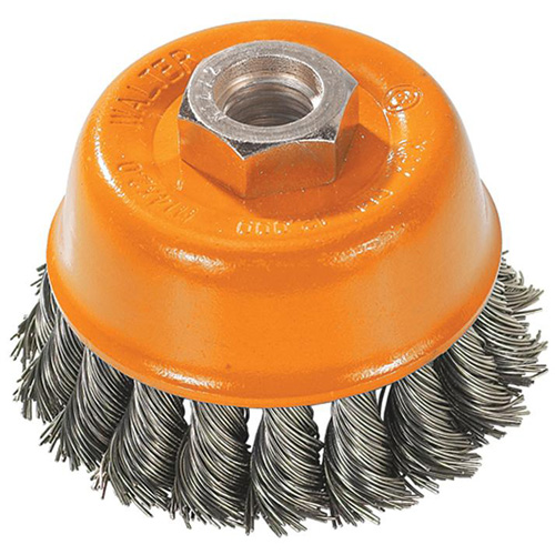 Knot-Twisted Wire Cup Brush, 3" Dia. x M14 Arbor Equipex