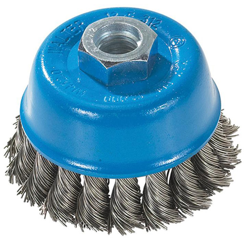 Brosse &agrave; fils nou&eacute;s torsad&eacute;s, 3" dia. x M14 arbre Equipex