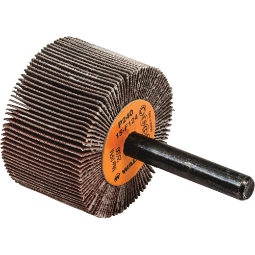 Flap Wheels-Coolcut Flap Wheels, Aluminum Oxide, 240 Grit, 1-1/2" x 1" x 1/4" Equipex