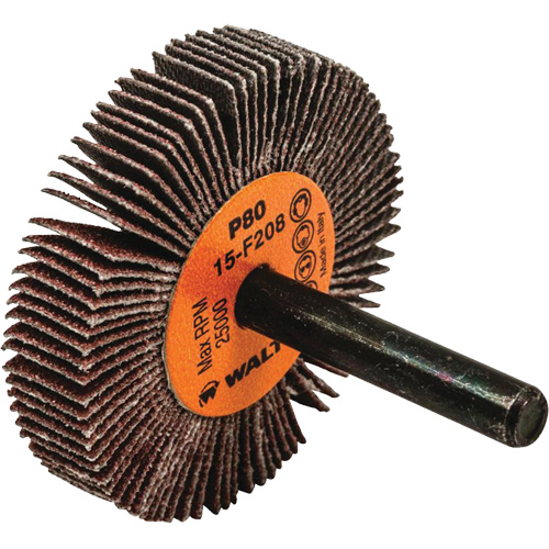 Flap Wheels-Coolcut Flap Wheels, Aluminum Oxide, 80 Grit, 2" x 3/8" x 1/4" Equipex