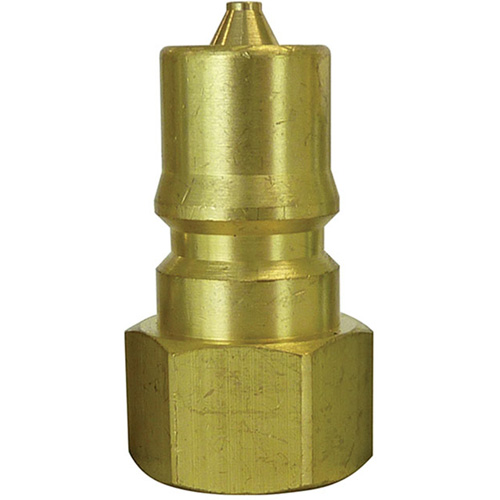 Hydraulic Quick Coupler Plug, 1/2" Dia., Brass Equipex