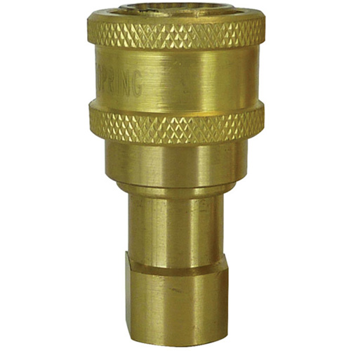 RACCORD HYDRAULIQUE FERME 2VOIES,1/8NPT,LAITON, Laiton/Acier inoxydable Equipex