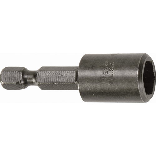 Nutsetter For SAE Sheet Metal Screws, 1/4" Tip, 1/4" Drive, 1-3/4" L, Magnetic Equipex