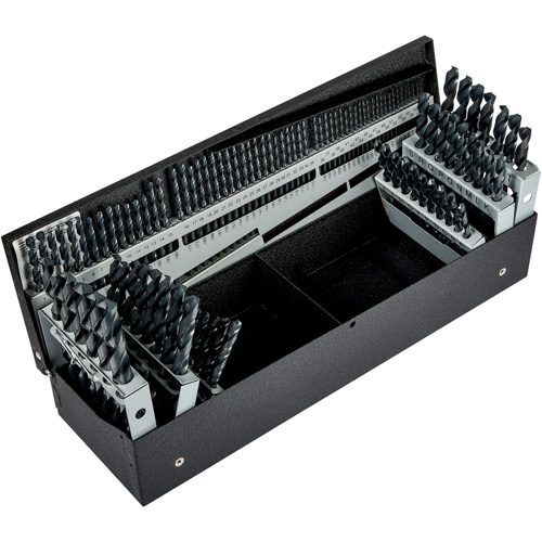 Jobber Length Combination Drill Bit Set, 115 Pieces, High Speed Steel Equipex