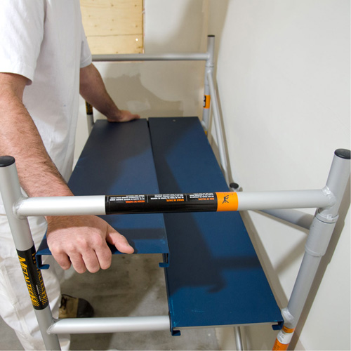 Mobile Work Scaffolding - Mini Scaffoldings, Aluminum Frame, 42" D x 48-1/2" H Equipex