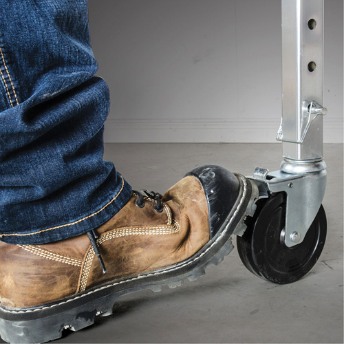 Mobile Work Scaffolding - Maxi Square Scaffolding, Aluminum Frame, 74" D x 75" H Equipex